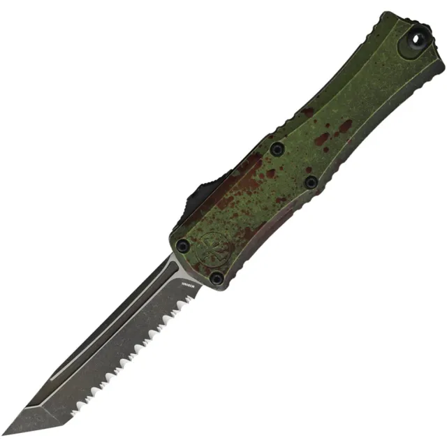 Microtech Hera II Mini 2.96 In Outbreak OB ALU HNDL Full Serrated
