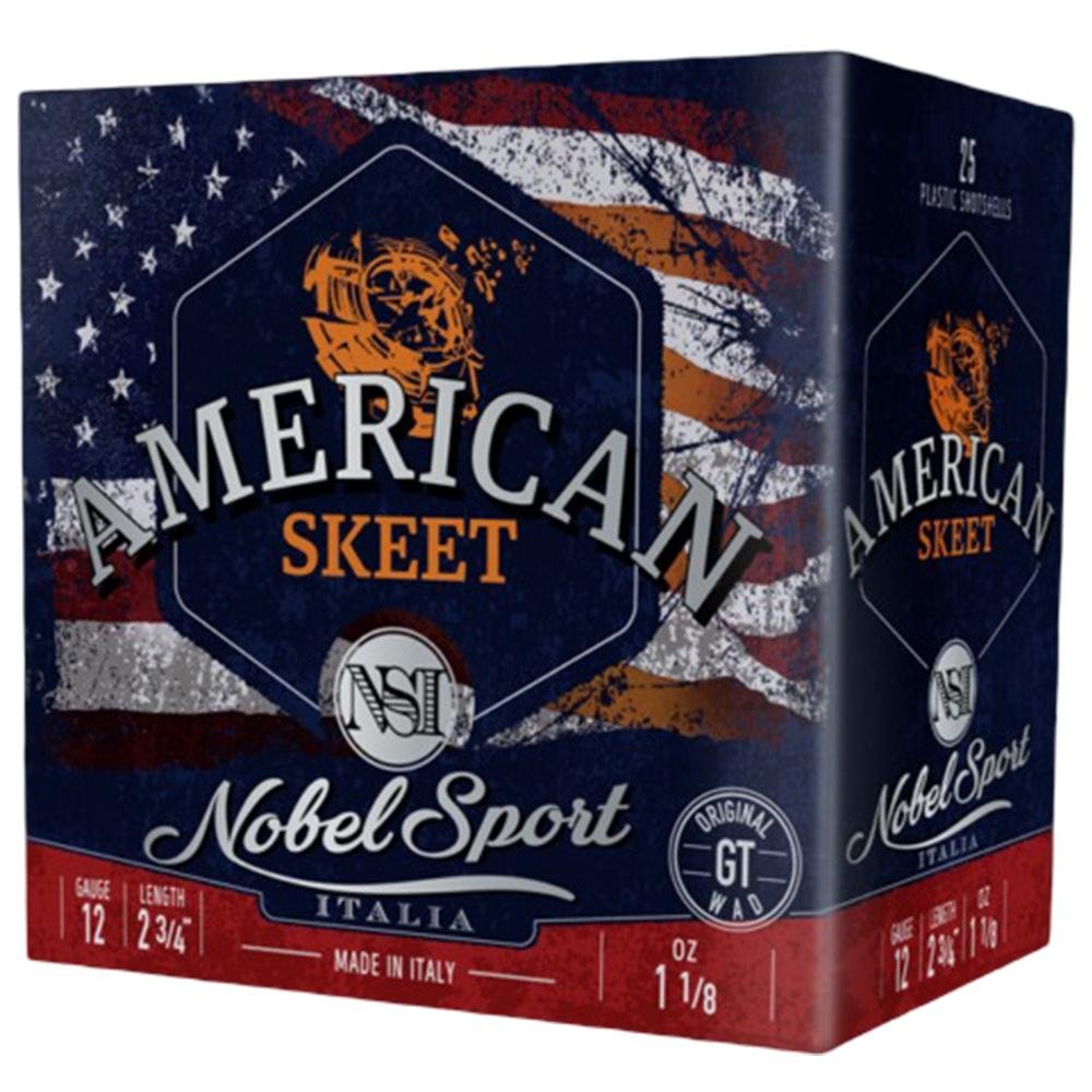 Nobel Sport Target American Trap Shotshells 12ga 2-3/4 1-1/8oz 1200fps #9 25/ct