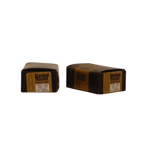 Nosler 16324 Partition Bullets, .270 Caliber, 160gr, Spitzer Point, Lead-Alloy Dual-Core, 50 Pack - Nosler - 270 CALIBER