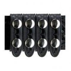 Safariland M/65 Belt Keeper 3/4 In Molded Black B/Weave Chrome Snaps 4-Pack