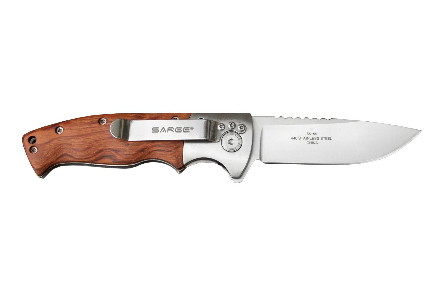Sarge Knives Flash - Wooden Swift Assisted Folding - Sarge Knives
