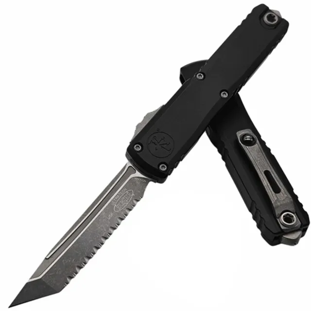 Microtech Ultratech G3 ZBP 3.55 In APOC Black ALU Handle Full Serrate