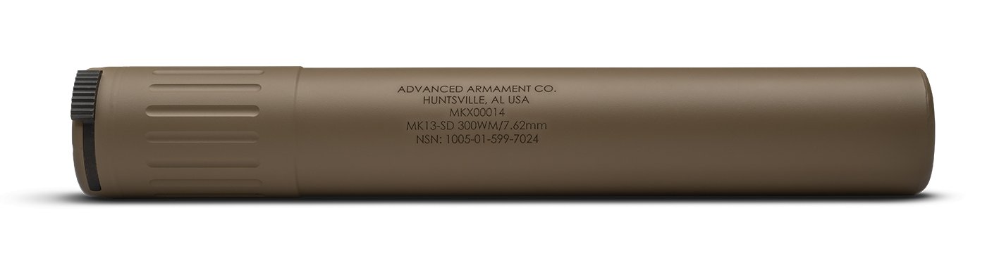 Advanced Armament 65008 MK13-SD 30 Cal FDE Titanium Suppressor - AAC - 30 Caliber | 7.62mm