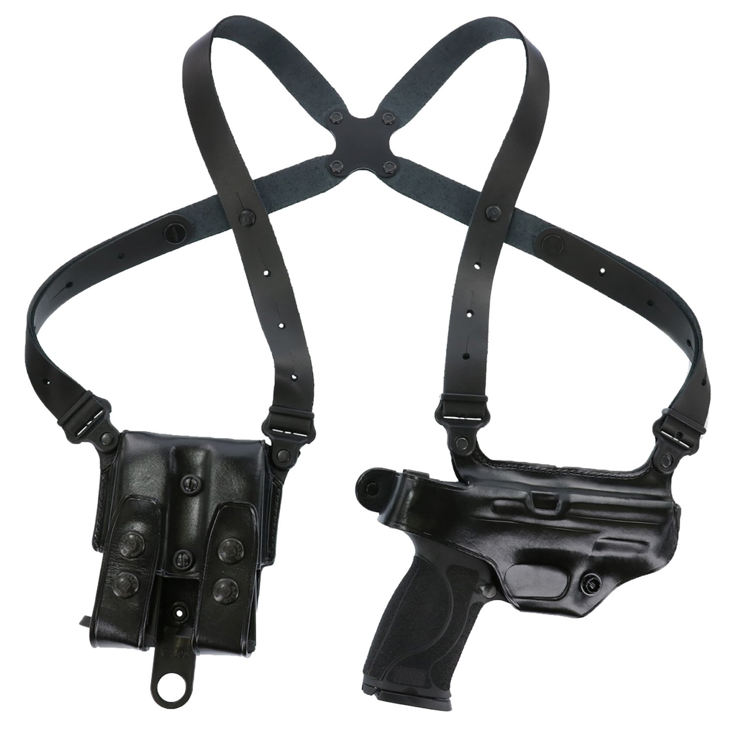 Galco MCII652B Miami Classic II Shoulder Holster Black Leather Right Hand