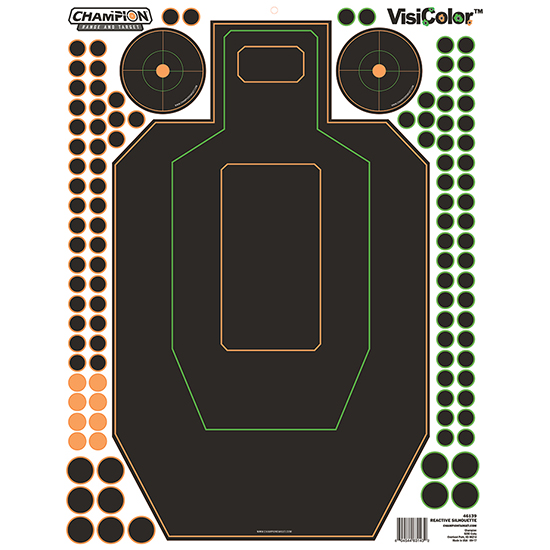 Champion Targets 46139 VisiColor Adhesive Silhouette Target, Peel & Stick, 505 Pastors Included, Bright Impact Halos