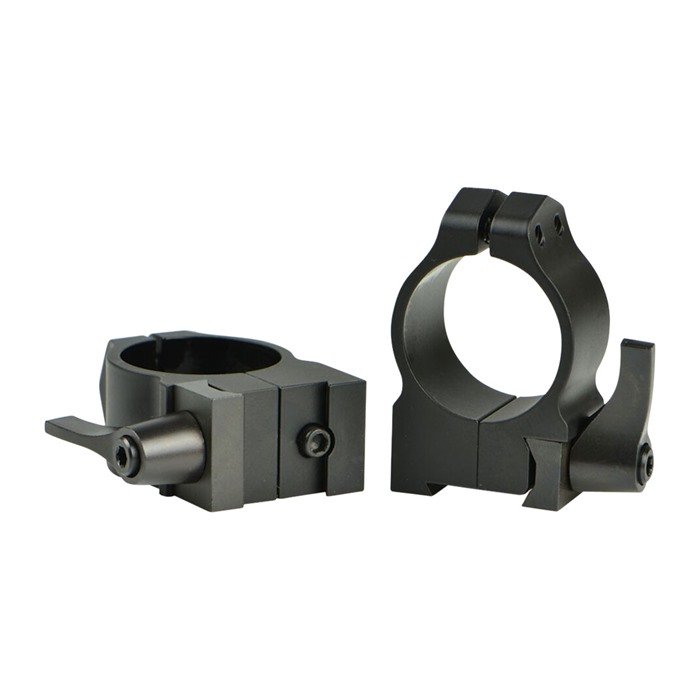 Warne 14BLM 30mm Medium QD 19mm Dovetail Rings Black - Warne