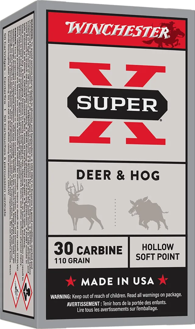 Winchester Super X 30 Carbine 110 gr 1990 fps HSP 50 Rds - Winchester - 30 Carbine