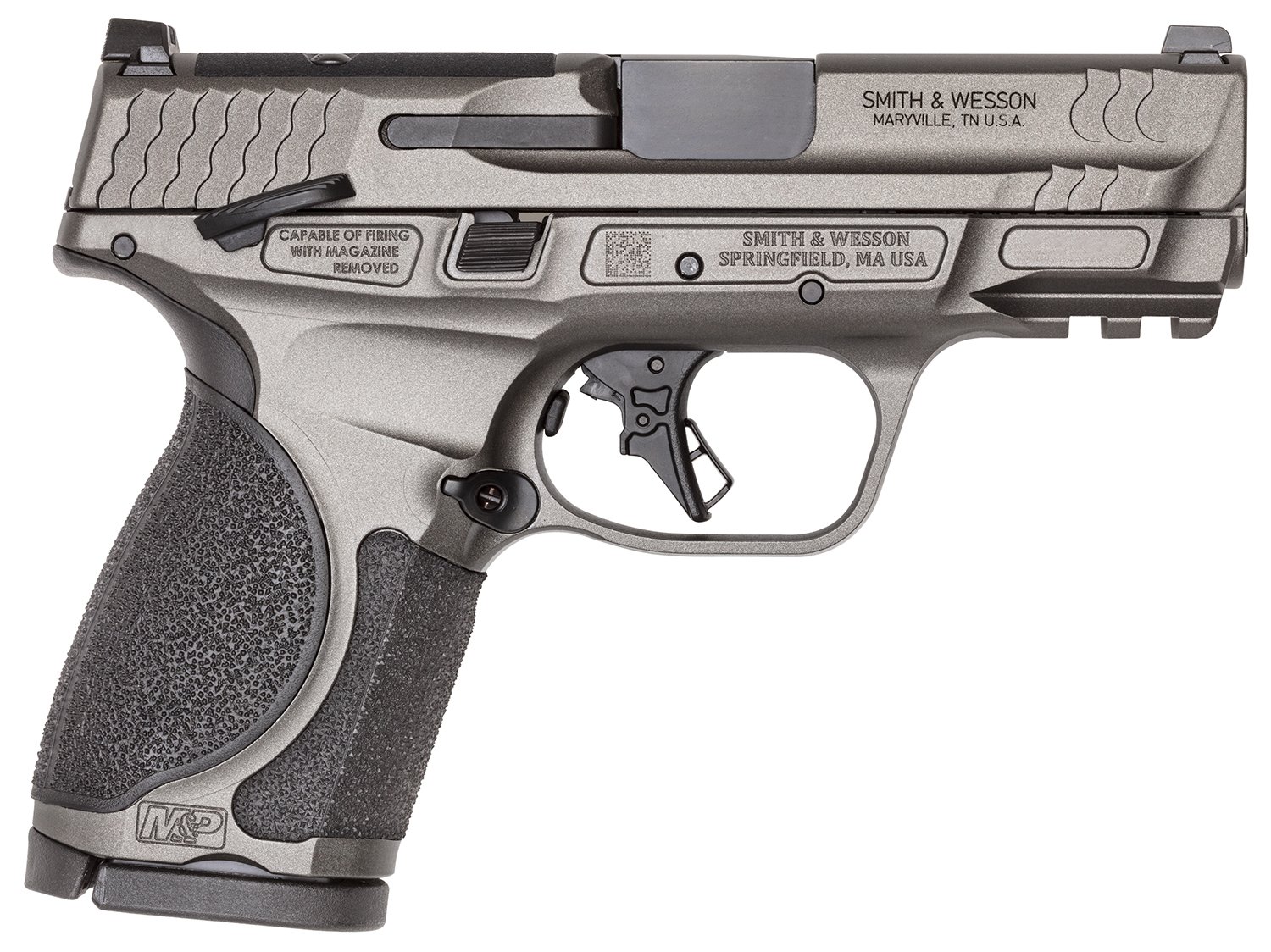 S&W M&P 14106 9MM Compact Pistol 10+1 Tungsten Gray 3.6" Barrel - Smith & Wesson - 9mm