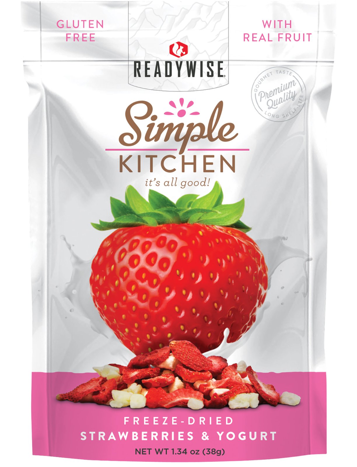ReadyWise SK05913 Freeze-Dried Strawberry Yogurt Tart 1-Serving Pouch