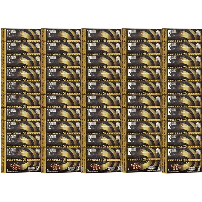 Federal PREMIUM PERSONAL DEF 12GA 2-3/4" 9-PELLET #00 BUCK 250/CASE