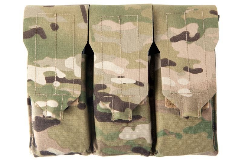 Blue Force Gear-Triple M4 Mag Pouch - Classic style with flap one mag per pocket - MultiCam