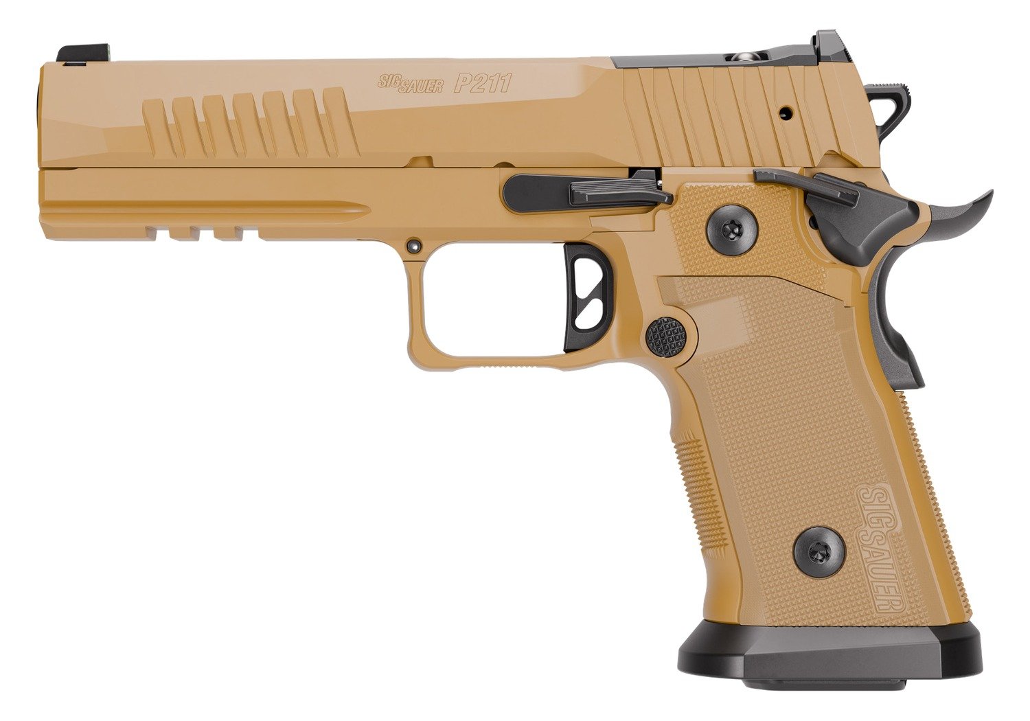 SIG SAUER 211F-9-GT5-COY P211-GT5 9mm 5" Bull Barrel Coyote Cerakote Semi-Auto Pistol - Sig Sauer