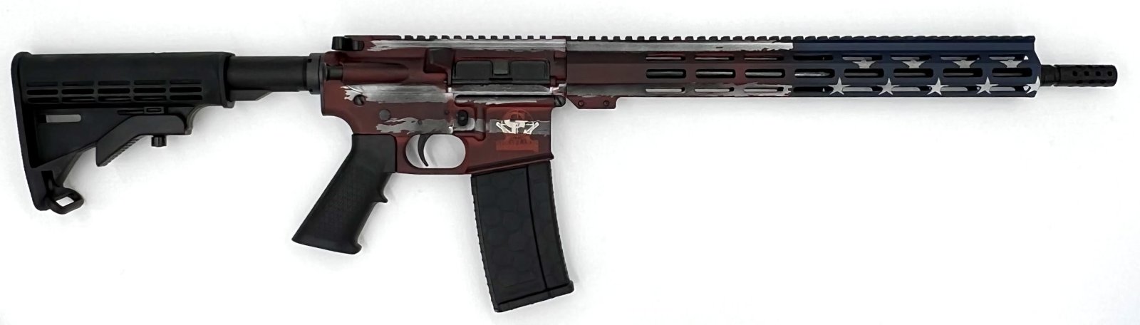 GL15223FAMF GLFA Battleworn American AR-15 5.56 NATO Semi-Auto Rifle - Great Lakes Firearms - 223 WYLDE