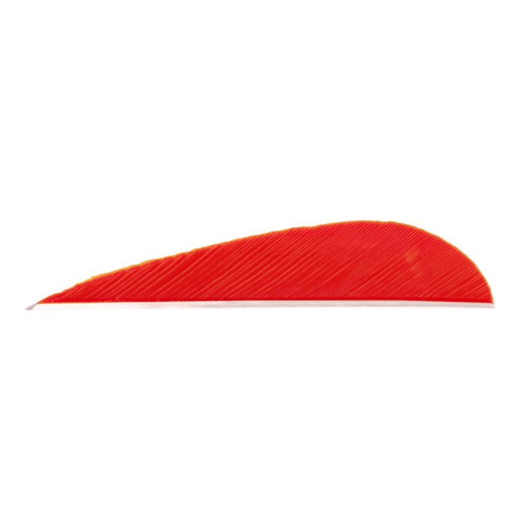 Trueflight 11203 Parabolic Feathers Red 3" RW 100 Pack - Trueflight