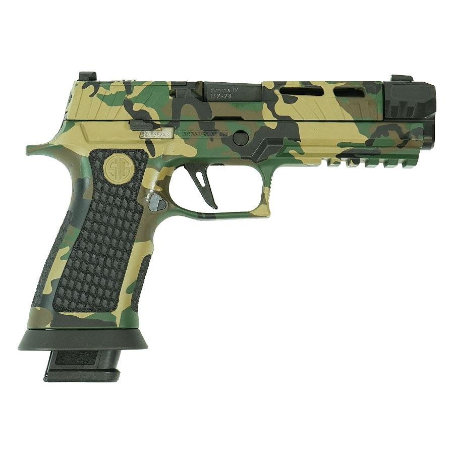 Sig Sauer P320V004 9mm Handgun, 4.6" Barrel, 21rd, Woodland Camo, SC81 - Sig Sauer - 9mm