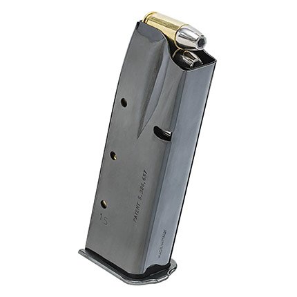 Springfield Armory SA-35 9mm Luger Magazine, 15-Round Capacity, Durable Blued Steel, Black Finish - Springfield Armory - 9MM