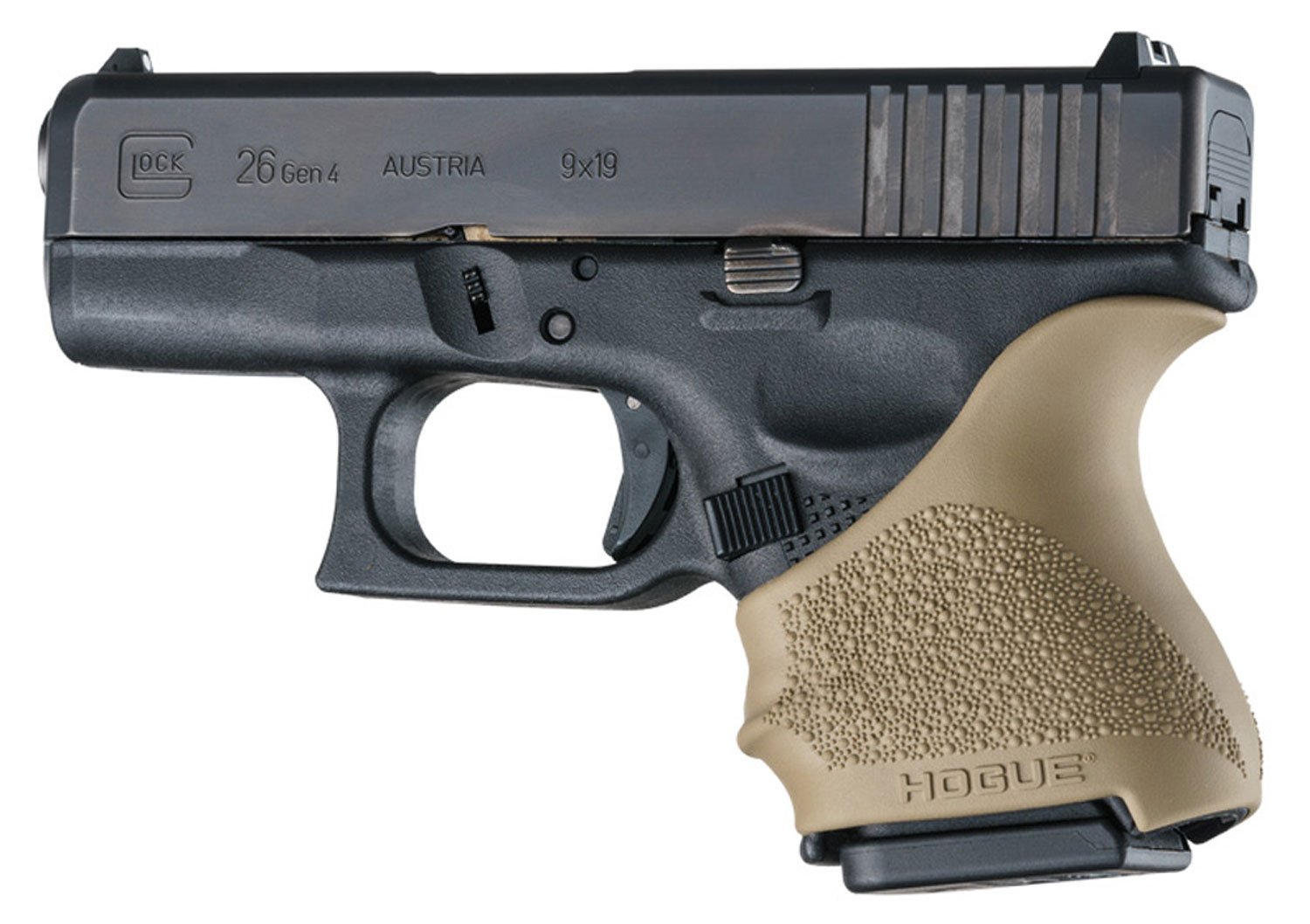 Buy Hogue HandAll Beavertail Grip Sleeve Glock 26 27 Flat Dark Earth online