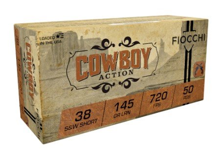 Fiocchi Cowboy Action .38 S&W Short 145gr LRN Ammo