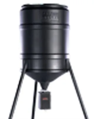 On Time 42200 Tomahawk 25Gal Tripod Feeder with 6V Solar Panel
