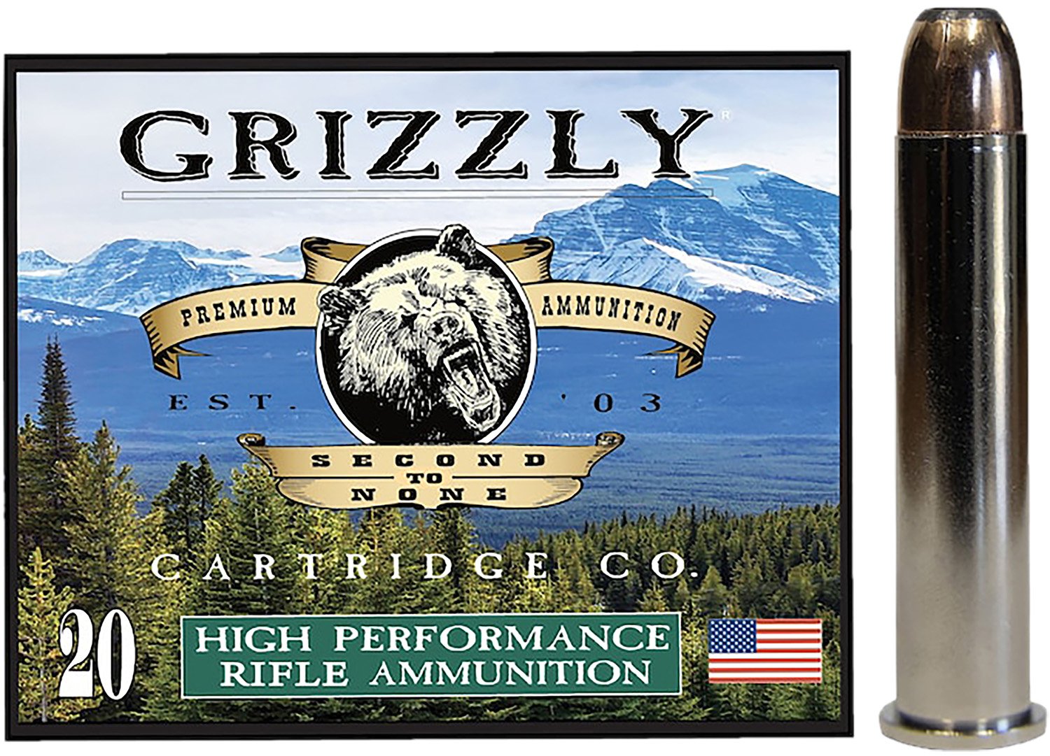 Buy Grizzly GC45/70+P3 45-70Gov+P 350gr Bonded Flat Point Ammo 20/Box online