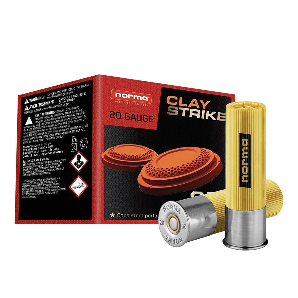 Norma CLAYSTRIKE Shotshells 20ga 2-3/4 7/8oz 1250 fps #8 25/ct