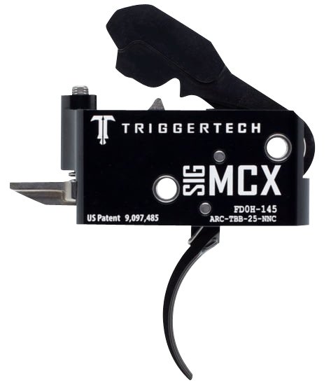 TriggerTech ARCTBB25NNF Two-Stage Flat Trigger 2.5-5 lbs Black PVD Finish - TRIGGERTECH