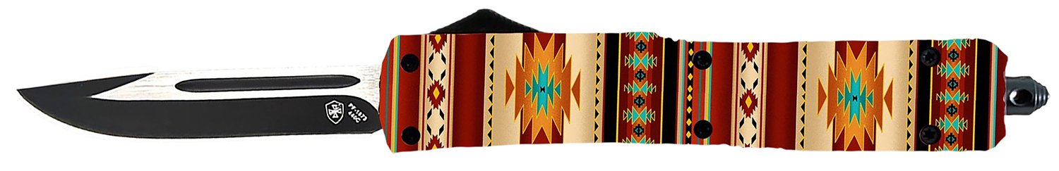 Templar Knife MSBR331 Slim OTF Red Saddle Blanket 3.1" Black Blade - Templar Knife - DROP POINT