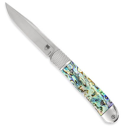 Cobratec CTTHRABA154CM Trapper 3.125" Abalone D2 Steel Knife - CobraTec Knives