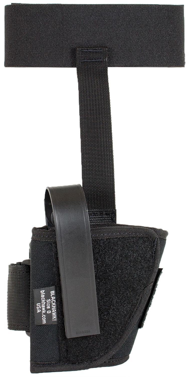 Blackhawk 40AH00BKL Ankle Holster Black Cordura Left Hand 5rd Revolver - Blackhawk