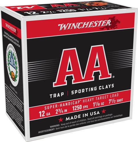 Winchester AA 12GA 1 1/8oz 7.5 Shot 1250FPS - 250rd Case - Winchester