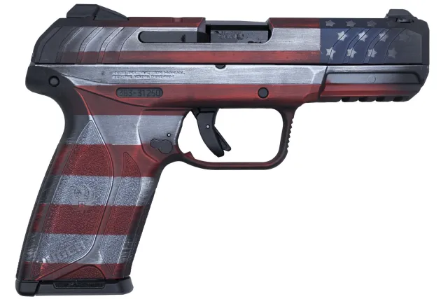 Buy Ruger SECURITY-9 3840 9MM Pistol 15+1 Battleworn Flag Design online