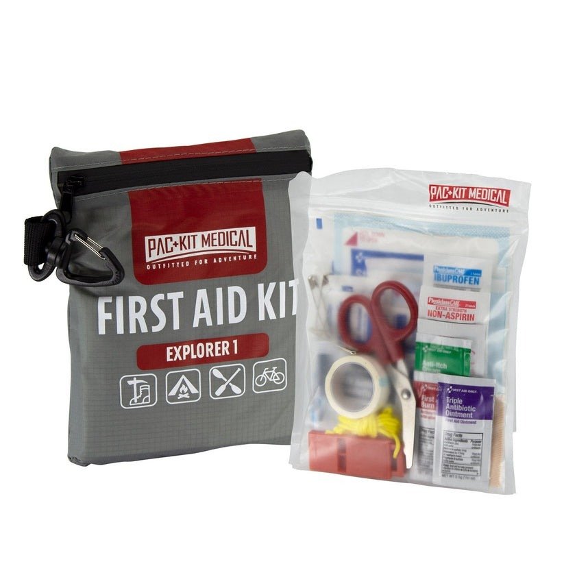 Pac-Kit Explorer 96008 Watertight First Aid Kit, 67 Pieces, Gray
