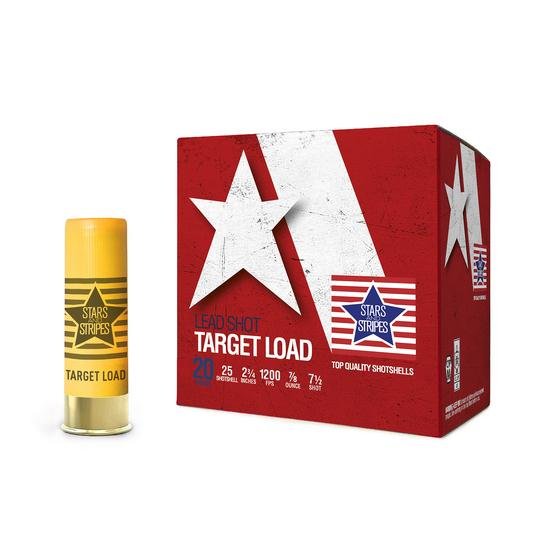 PPU Stars & Stripes Target Shotshells 20ga 2-3/4 7/8oz 1200 fps #7.5 25/ct