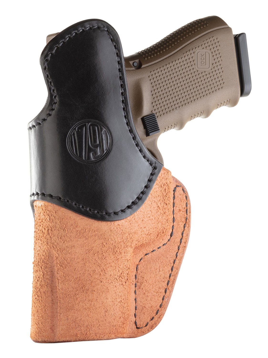 1791 Gunleather RCH-4-BLB-R IWB GL17/SHLD/XD9 Black/Brn - 1791 Gunleather - BLACK/BROWN