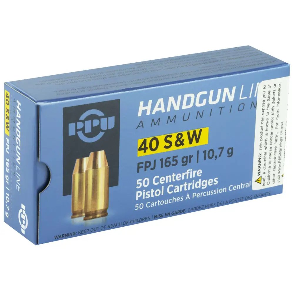 Prvi Partizan PPH40F .40 S&W 165gr Flat Point Jacketed Ammo 50/Box - Prvi Partizan - 40 S&W