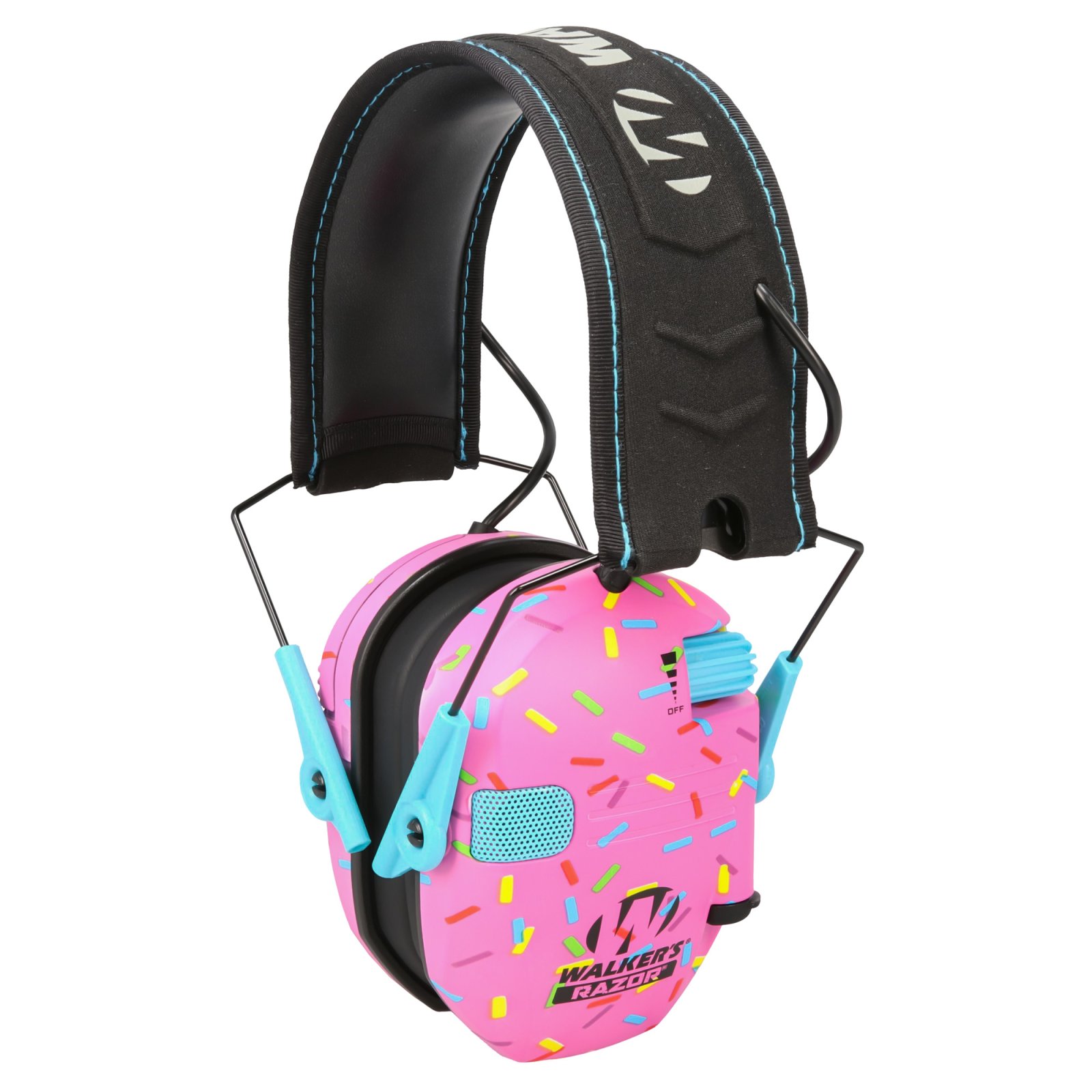 Walker's Razor Slim Electronic Earmuff Pink Sprinkle