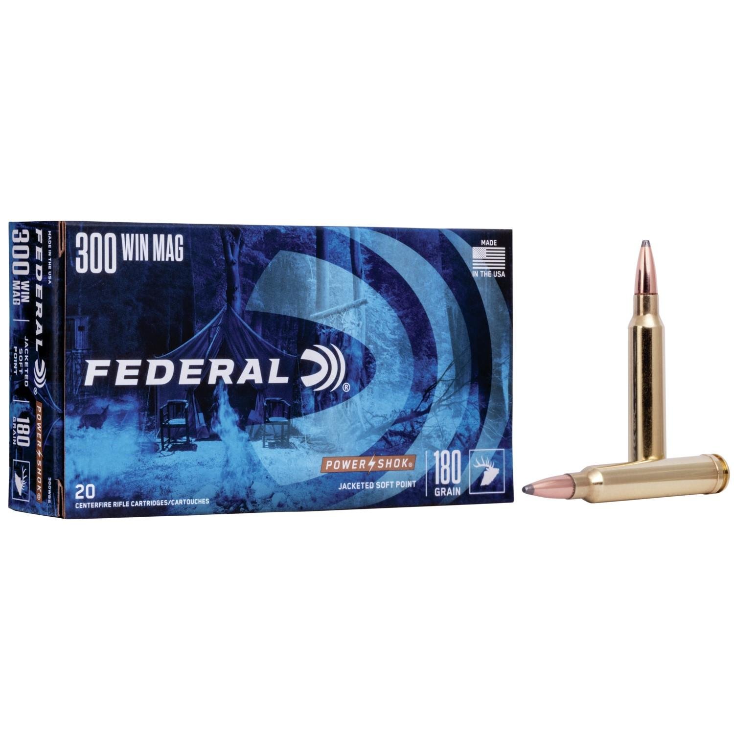 Federal 300WGS 300 Win Magnum 150 Grain Jacketed Soft Point 20 Rounds