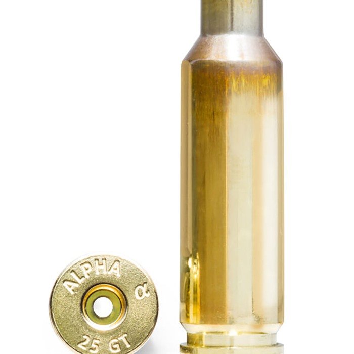 Alpha Munitions AM25GT 25 GT Rifle Brass 100/Box - ALPHA MUNITIONS - 25 GT