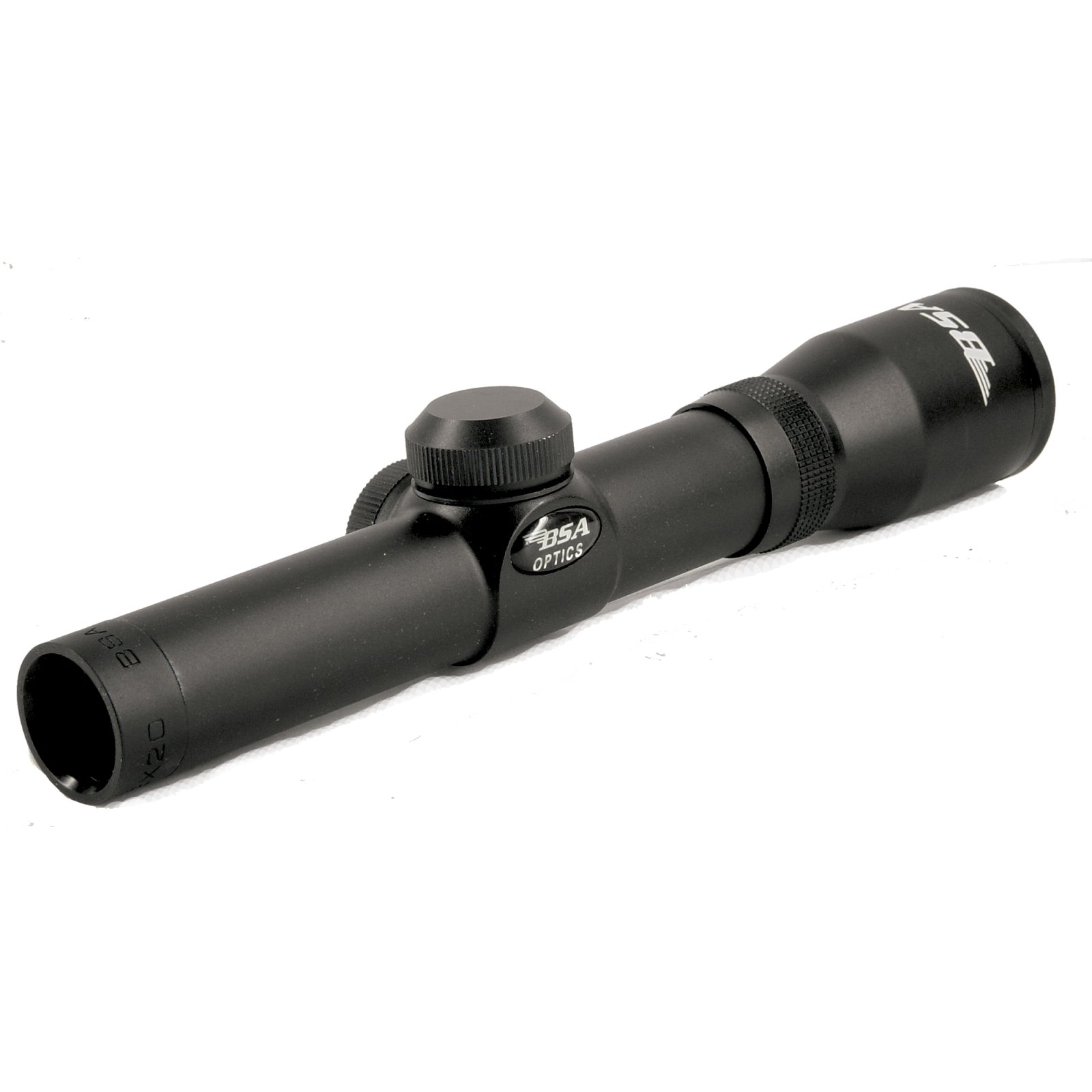 BSA Optics PS2X20 Pistol Scope 2x20mm Duplex Reticle Black Matte