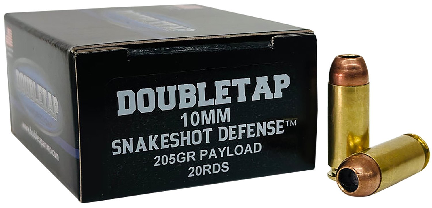 DoubleTap 10MMSS20 Snake Shot 10mm Ammo 20/Box 50/Case Brass - DTAP - 10mm