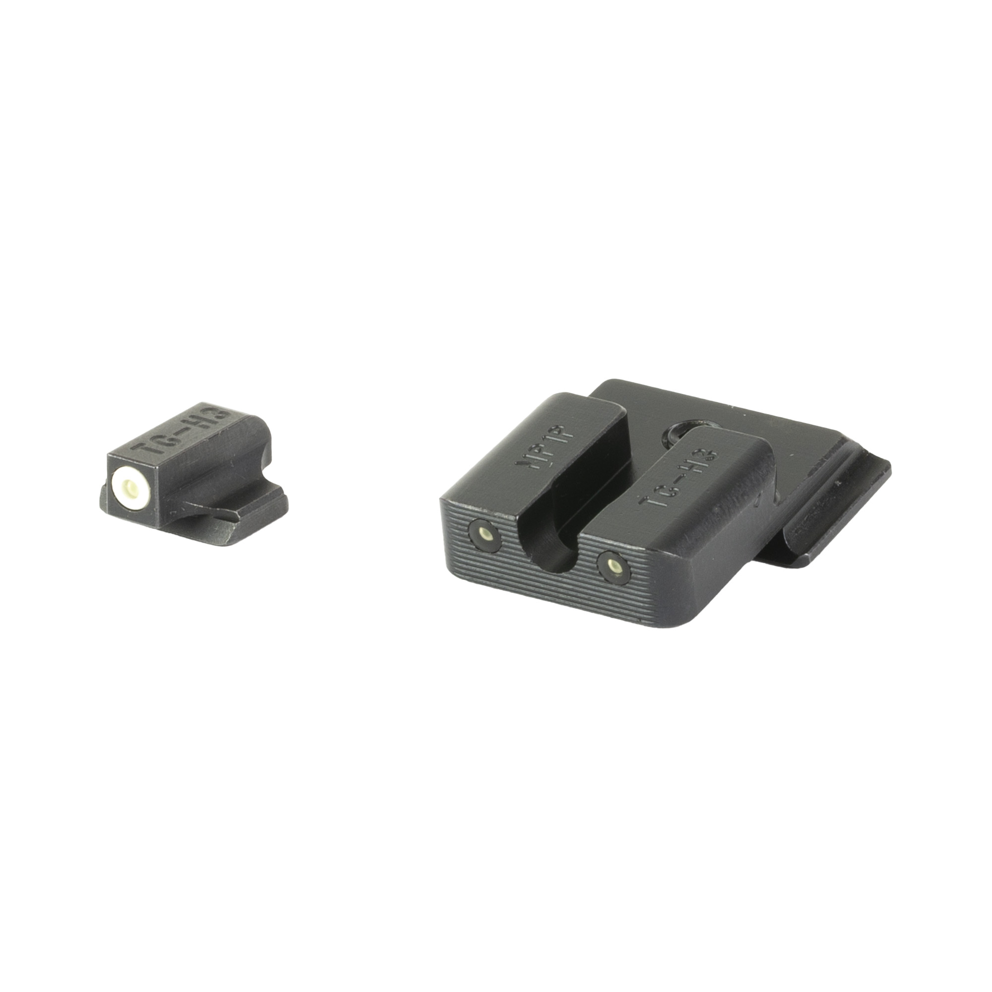 TRUGLO Tritium Pro S&W M&P White Tritium Sight Set Front/Rear Lock Ring