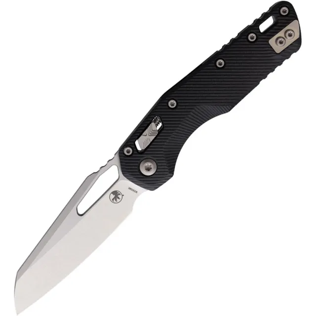 Microtech MSI 3.88 In Wharncliffe Std Black Fluted G-10 Handle