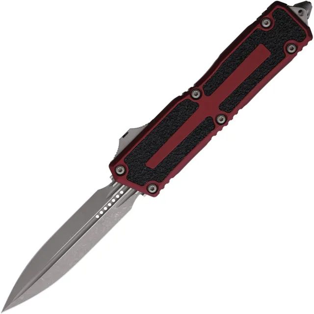 Microtech Scarab II G3 3.97 In D/E Apocalyptic Merlot ALU HNDL