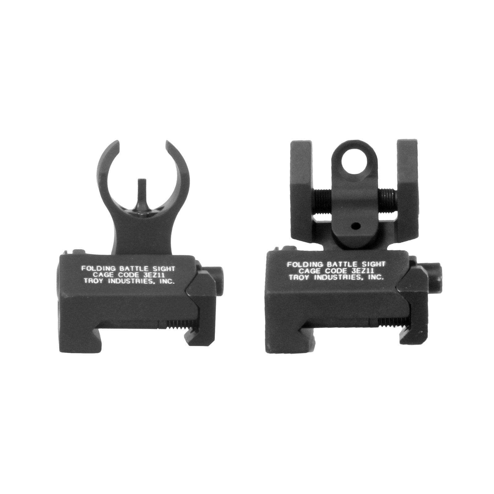 Troy SSIGIARSMBT00 Micro BattleSight Set HK Front & Rear Black Aluminum