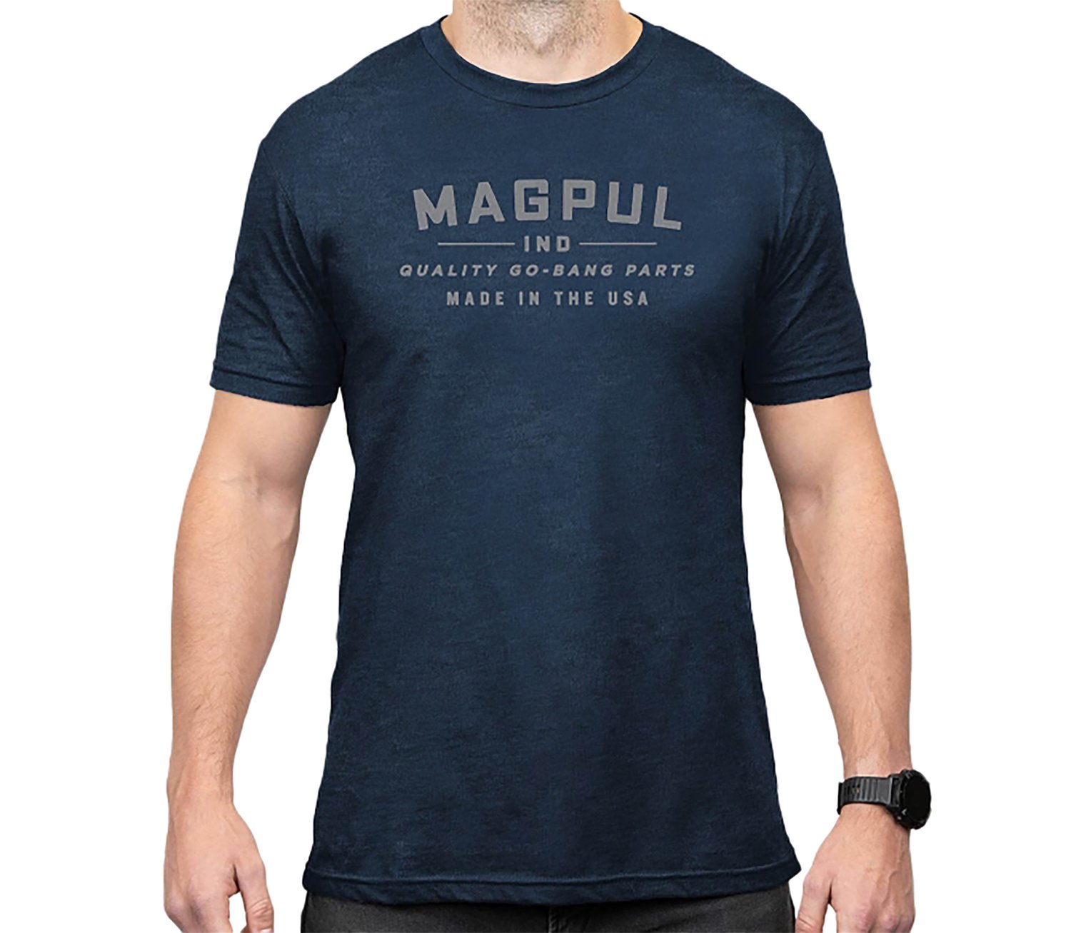 Magpul MAG1112-410-S Go Bang Parts Navy Heather Cotton/Polyester Short Sleeve Small - Magpul Industries - SHORT SLEEVE