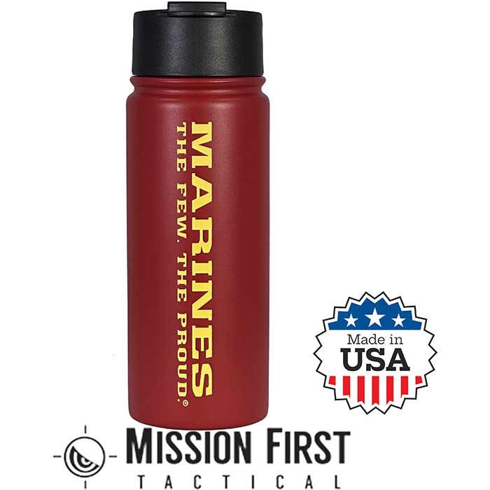 Buy Mission First Tactical USMC 16oz Flip Tumbler Red Yellow online