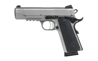 Tisas 1911 Carry 45ACP 8Rd Stainless Rail 4.25 Inch