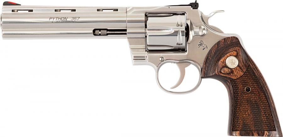 Colt Python Revolver 357 Mag 6" Barrel SS Walnut Grips Rd - Colt - 357 Magnum | 38 Special