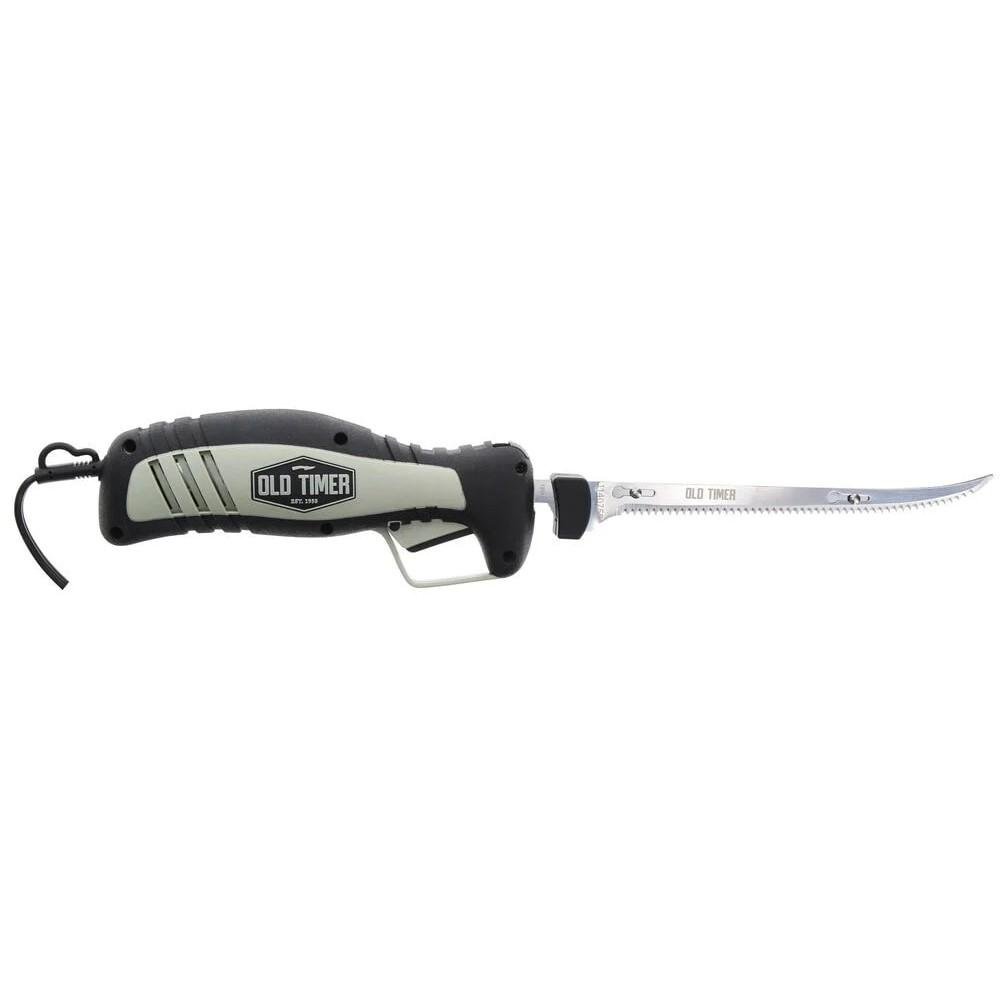 Old Timer 1140755 Electric Fillet Knife 8 Inch Stainless Steel Black Grey