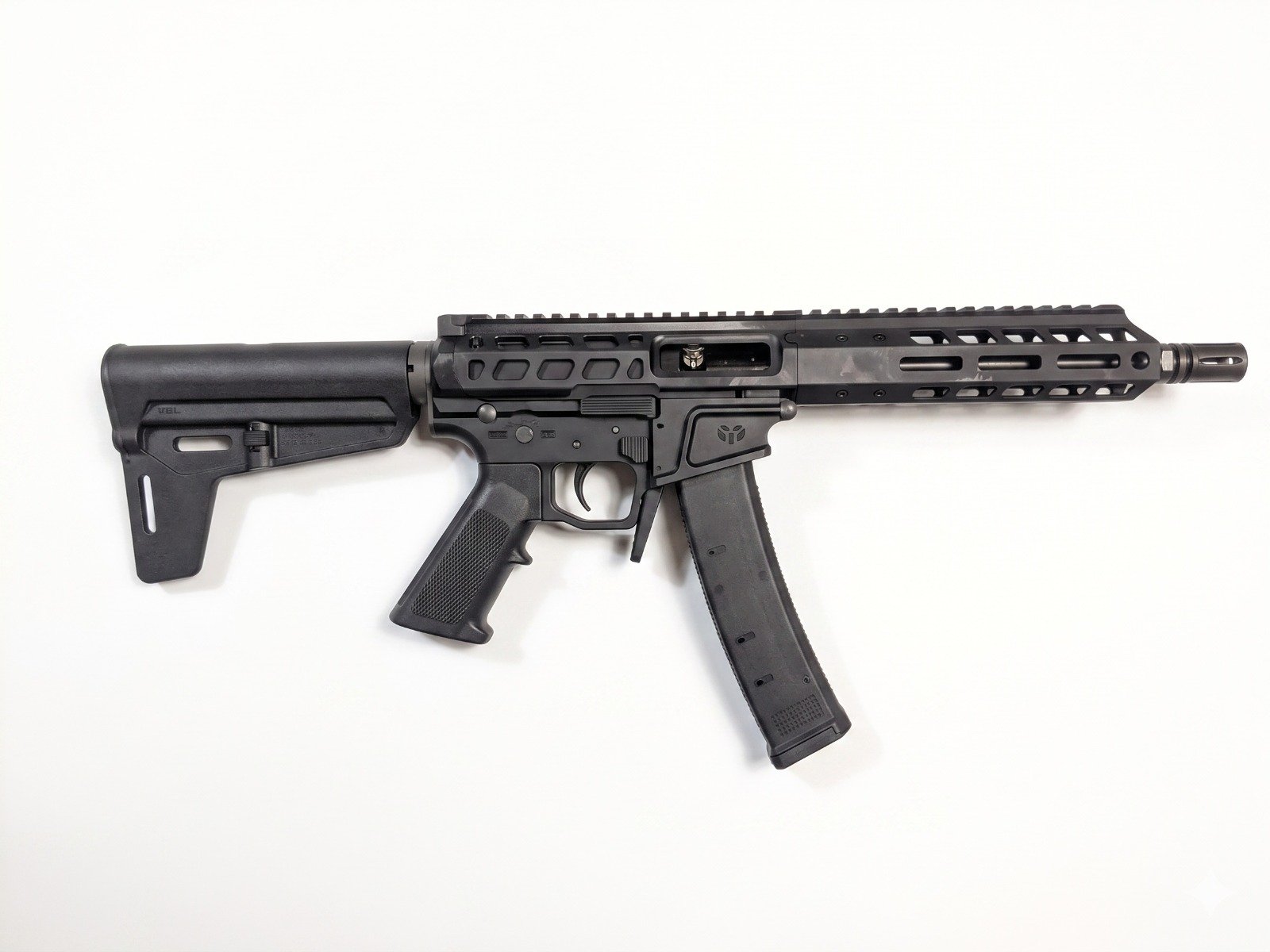 "Wraithworks WARSCORP9 Side-Charging AR Pistol - Black 9mm 8.5"" Barrel 7"" M-LOK Rail Magpul BSL Arm Brace Accepts Scorpion Mags" WARSCORP9-BLK-BSL8